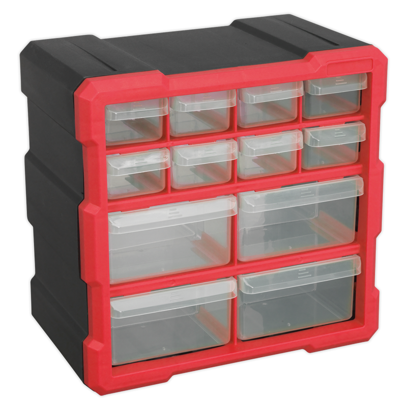 Cabinet Box 12 Drawer - Red/Black | Pipe Manufacturers Ltd..