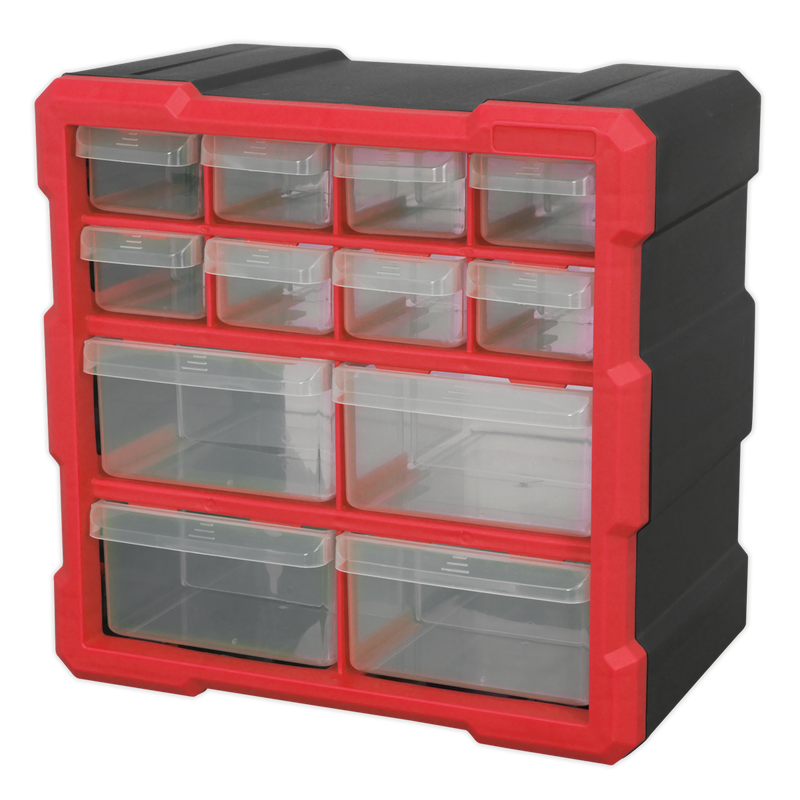 Cabinet Box 12 Drawer - Red/Black | Pipe Manufacturers Ltd..