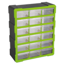Cabinet Box 18 Drawer - Hi-Vis Green/Black | Pipe Manufacturers Ltd..