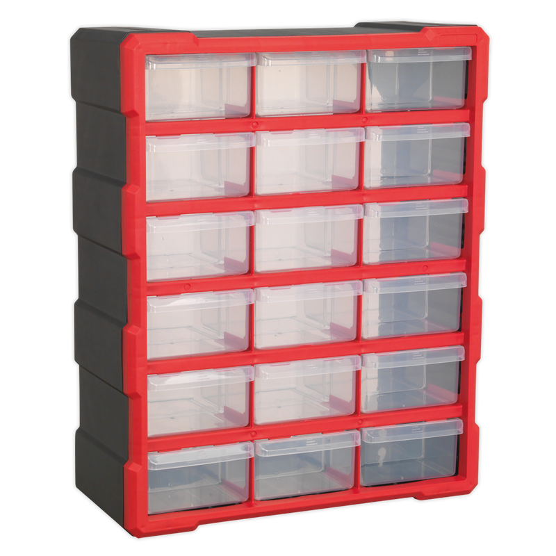 Cabinet Box 18 Drawer - Red/Black | Pipe Manufacturers Ltd..