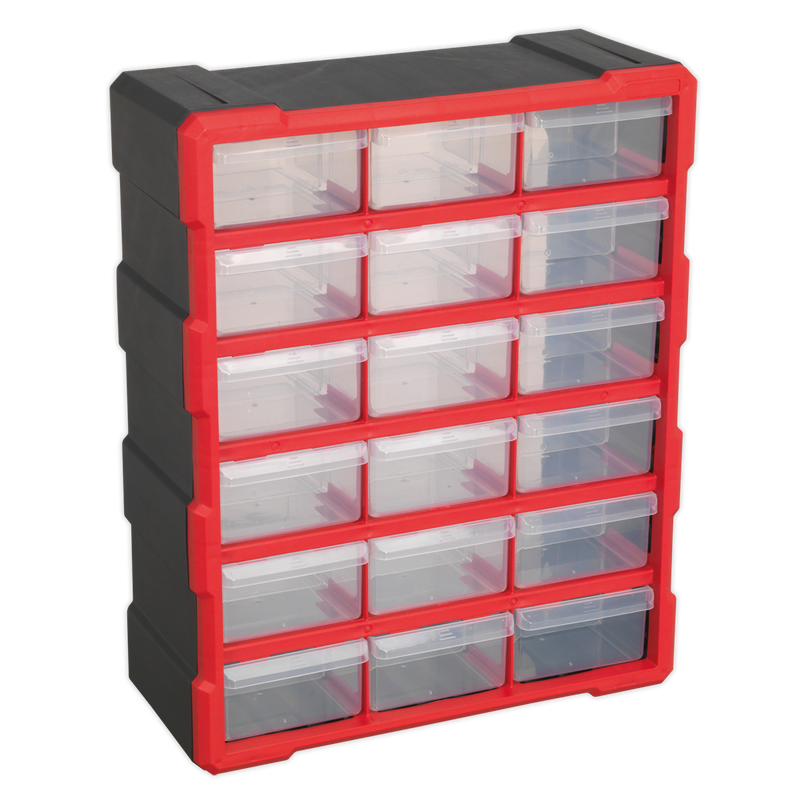 Cabinet Box 18 Drawer - Red/Black | Pipe Manufacturers Ltd..