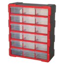Cabinet Box 18 Drawer - Red/Black | Pipe Manufacturers Ltd..