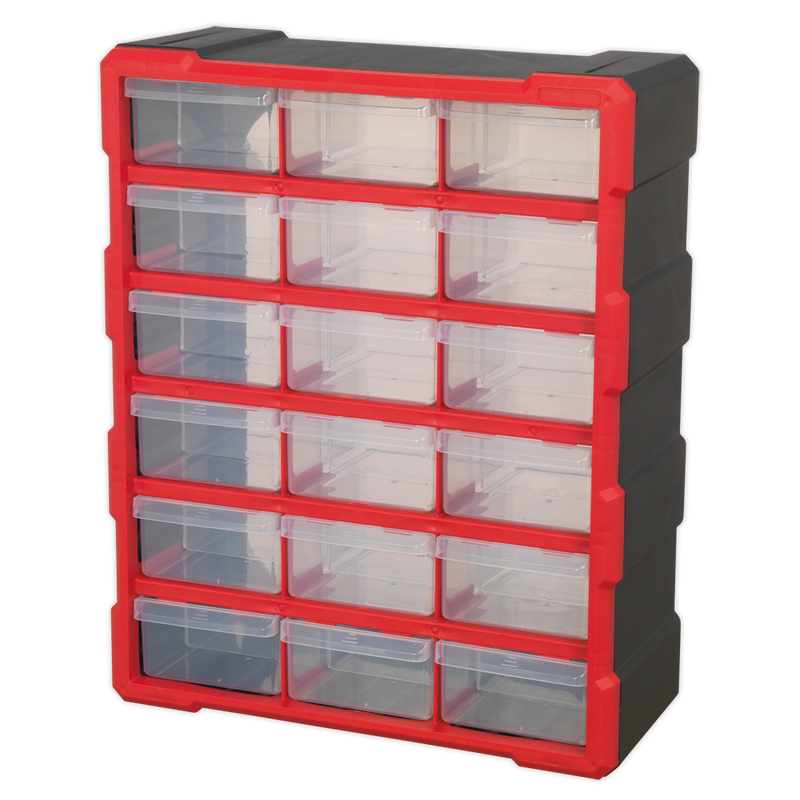 Cabinet Box 18 Drawer - Red/Black | Pipe Manufacturers Ltd..