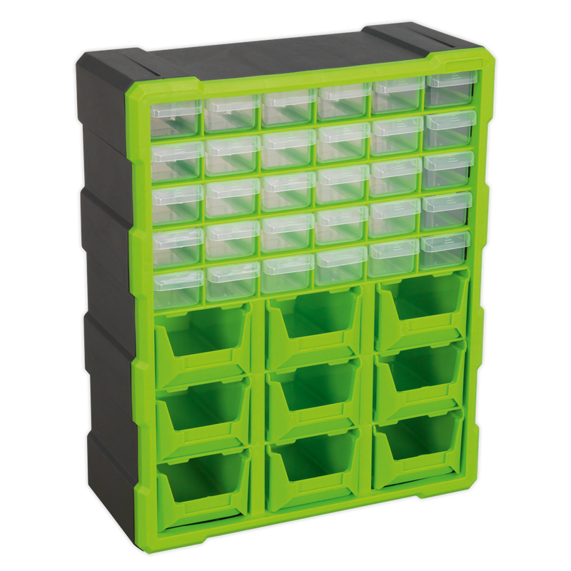 Cabinet Box 39 Drawer - Hi-Vis Green/Black | Pipe Manufacturers Ltd..