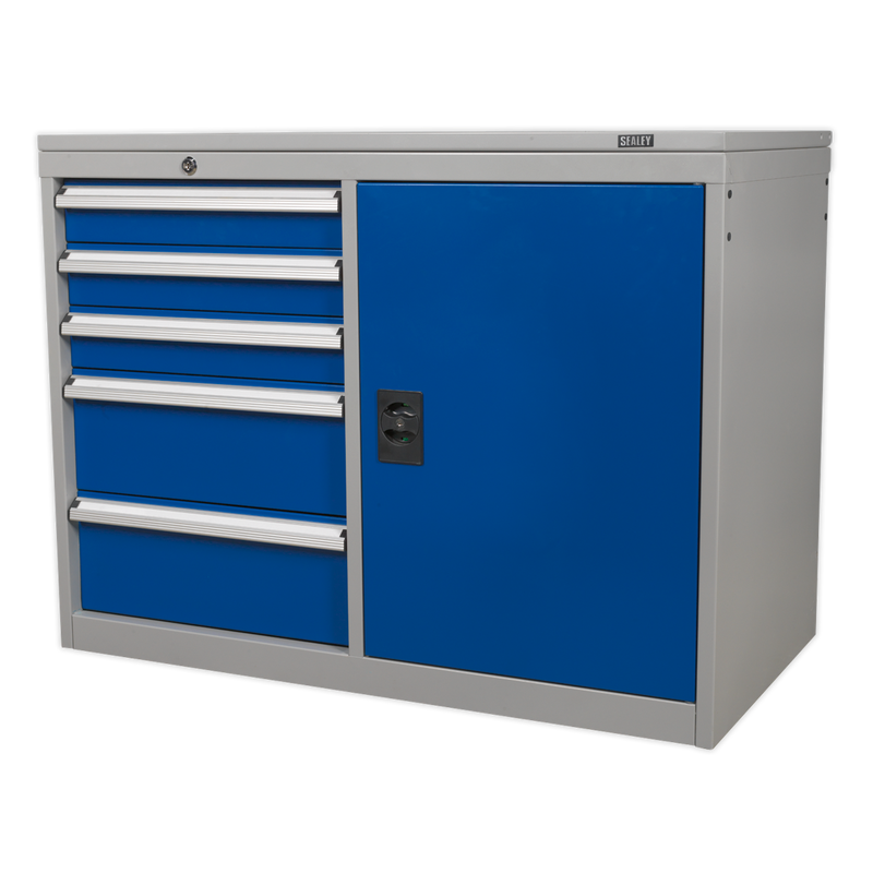 Industrial Cabinet/Workstation 5 Drawer & 1 Shelf Locker | Pipe Manufacturers Ltd..