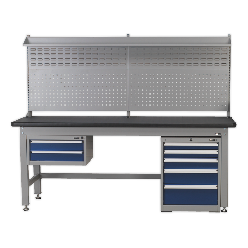 1.5m Complete Industrial Workstation & Cabinet Combo | Pipe Manufacturers Ltd..