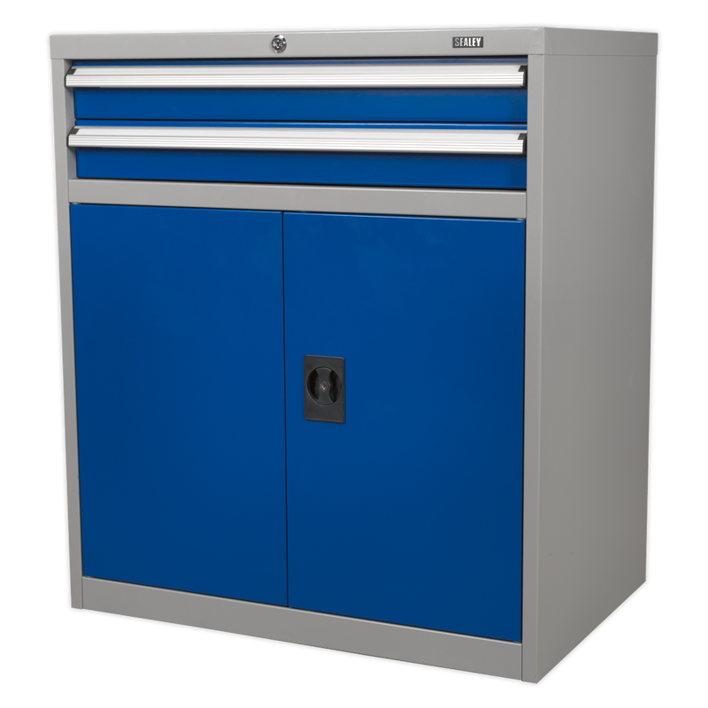 Industrial Cabinet 2 Drawer & 1 Shelf Double Locker | Pipe Manufacturers Ltd..