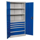Industrial Cabinet 5 Drawer 3 Shelf 1800mm | Pipe Manufacturers Ltd..