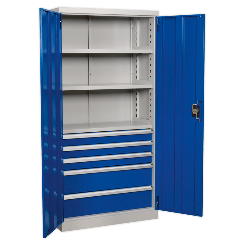 Industrial Cabinet 5 Drawer 3 Shelf 1800mm | Pipe Manufacturers Ltd..