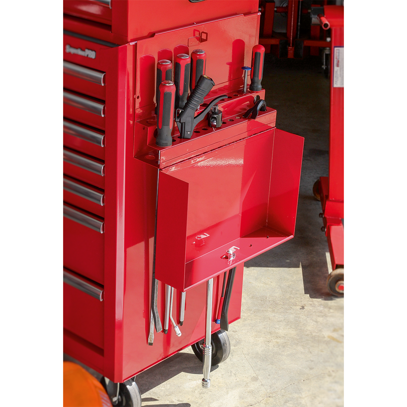 Side Cabinet for Long Handle Tools - Red | Pipe Manufacturers Ltd..