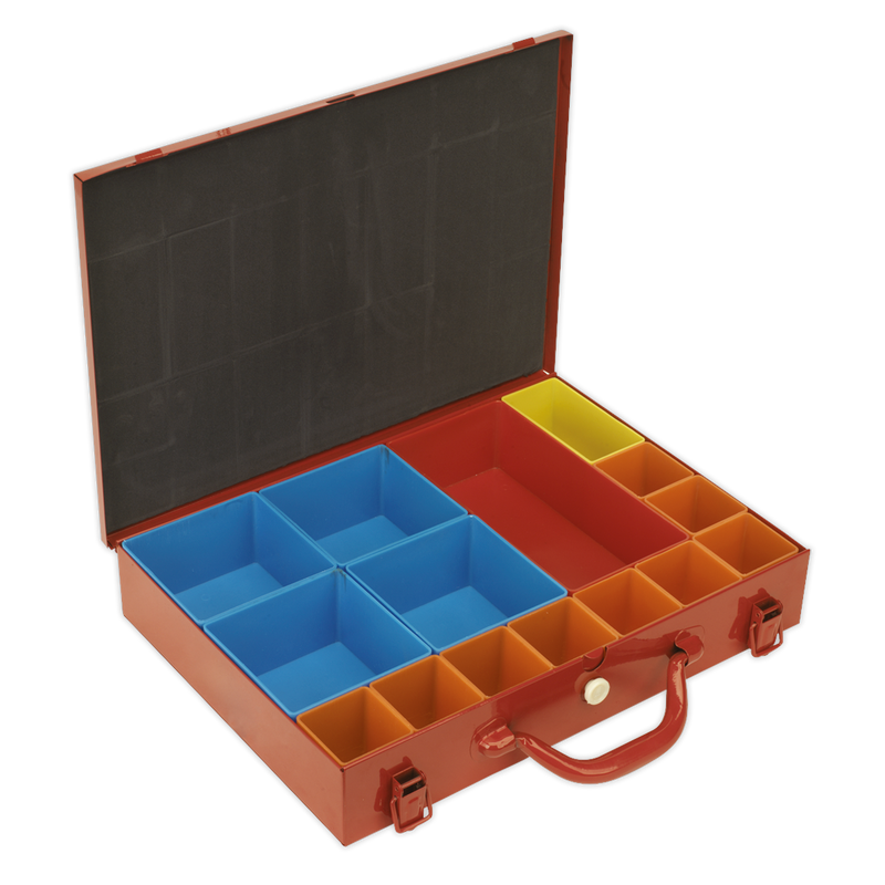 Metal Case with 15 Storage Bins | Pipe Manufacturers Ltd..