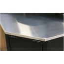 Stainless Steel Corner Worktop 930mm | Pipe Manufacturers Ltd..