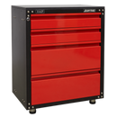 Modular 4 Drawer Cabinet with Worktop 665mm | Pipe Manufacturers Ltd..