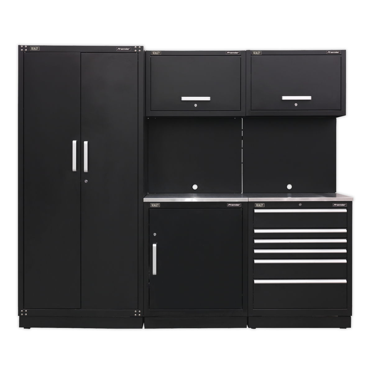 Modular Storage System Combo - Stainless Steel Worktop