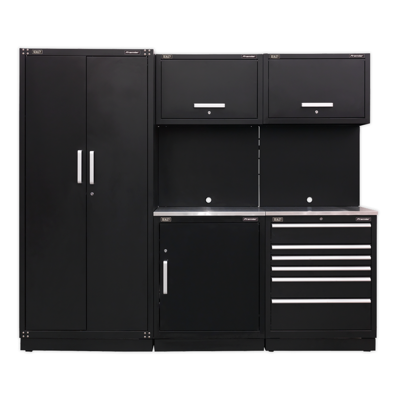 Modular Storage System Combo - Stainless Steel Worktop | Pipe Manufacturers Ltd..