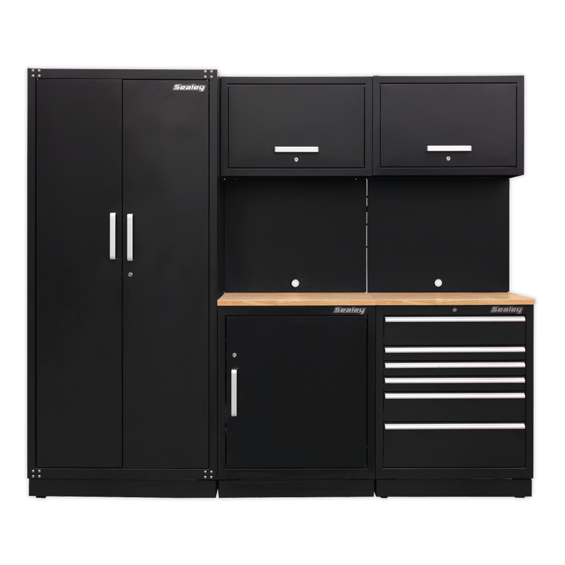 Modular Storage System Combo - Oak Worktop | Pipe Manufacturers Ltd..