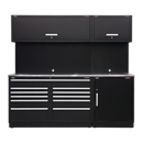 Modular Storage System Combo - Stainless Steel Worktop | Pipe Manufacturers Ltd..