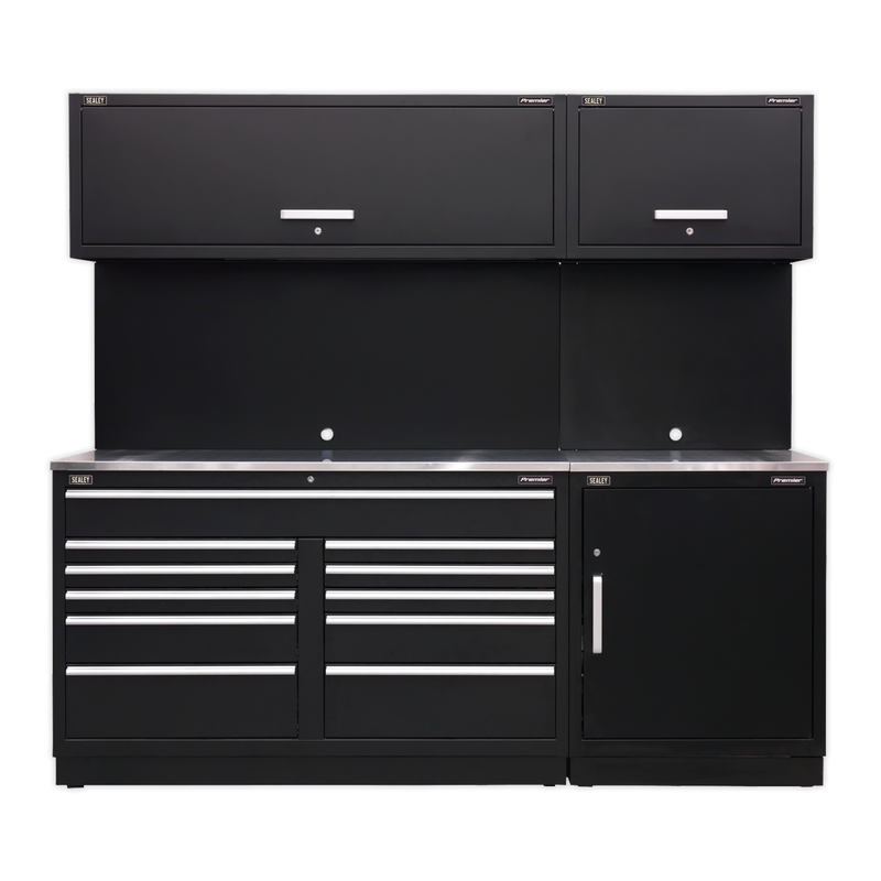 Modular Storage System Combo - Stainless Steel Worktop | Pipe Manufacturers Ltd..