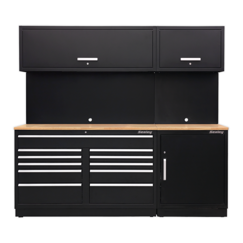 Modular Storage System Combo - Oak Worktop | Pipe Manufacturers Ltd..