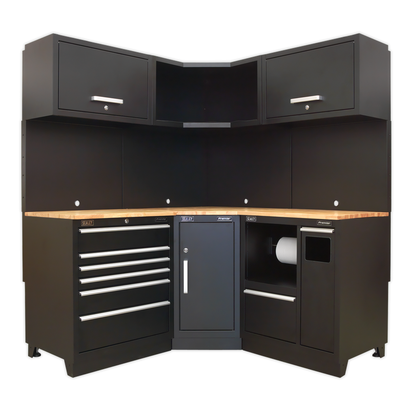 Modular Storage System Combo - Oak Worktop | Pipe Manufacturers Ltd..