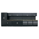 Complete Modular Workshop Storage Combination - Oak Worktop | Pipe Manufacturers Ltd..