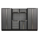 Modular Storage System Combo - Stainless Steel Worktop | Pipe Manufacturers Ltd..