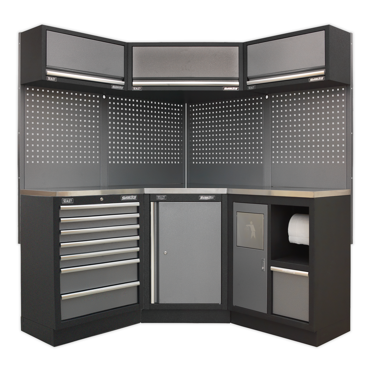 Modular Storage System Combo - Stainless Steel Worktop