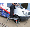 Aluminium Folding Platform 2-Tread EN 14183 | Pipe Manufacturers Ltd..