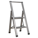 Aluminium Professional Folding Step Ladder 2-Step 150kg Capacity | Pipe Manufacturers Ltd..