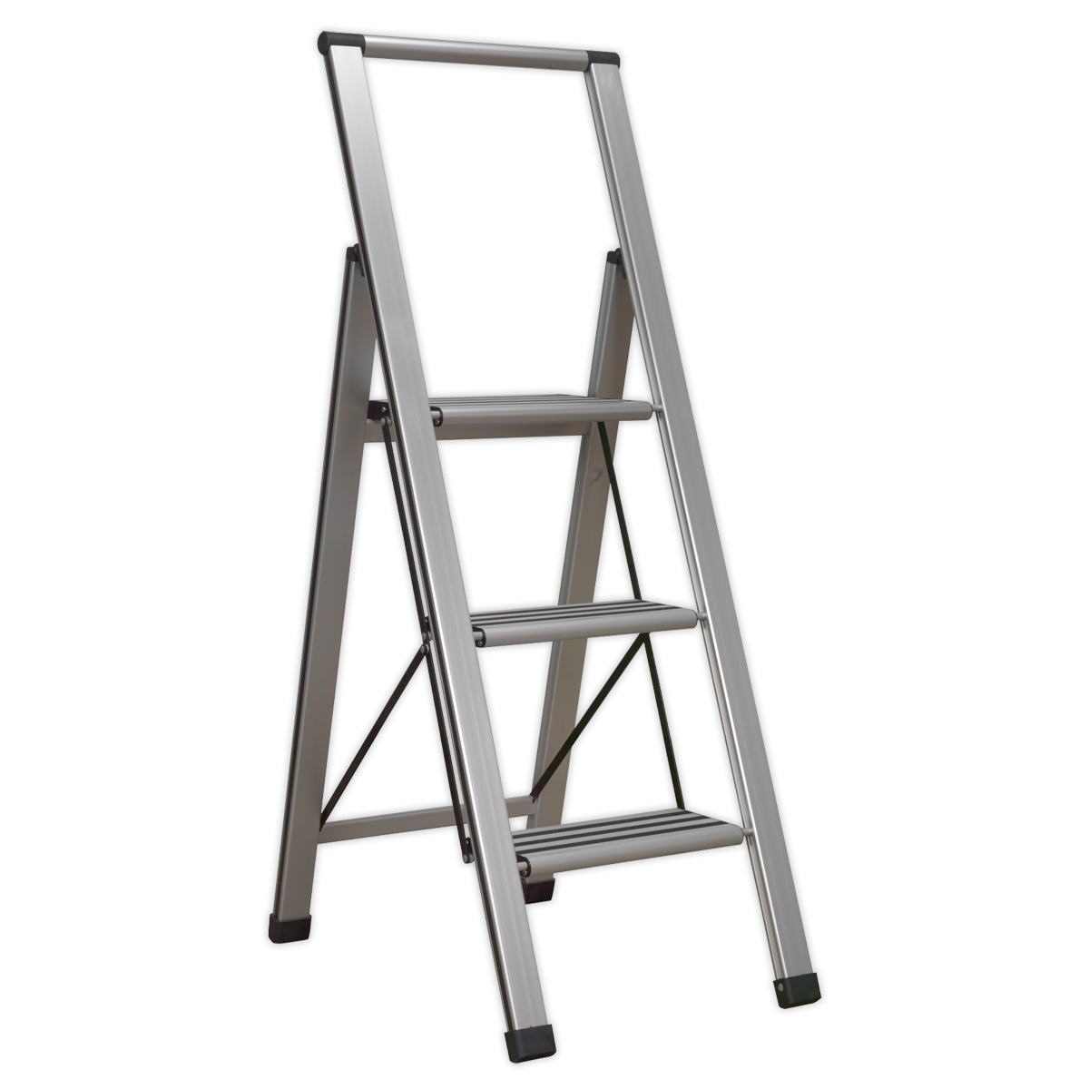 Aluminium Professional Folding Step Ladder 3-Step 150kg Capacity
