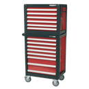 Topchest & Rollcab Combination 14 Drawer with Ball Bearing Slides & 1233pc Tool Kit | Pipe Manufacturers Ltd..