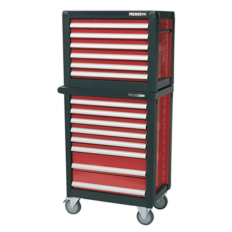 Topchest & Rollcab Combination 14 Drawer with Ball Bearing Slides & 1233pc Tool Kit | Pipe Manufacturers Ltd..