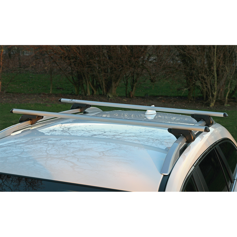 Aluminium Roof Bars 1200mm for Traditional Roof Rails 90kg Max Capacity | Pipe Manufacturers Ltd..