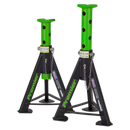 Axle Stands (Pair) 6tonne Capacity per Stand - Green | Pipe Manufacturers Ltd..
