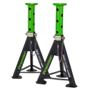 Axle Stands (Pair) 6tonne Capacity per Stand - Green | Pipe Manufacturers Ltd..