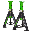 Axle Stands (Pair) 6tonne Capacity per Stand - Green | Pipe Manufacturers Ltd..