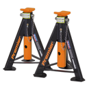 Axle Stands (Pair) 6tonne Capacity per Stand - Orange | Pipe Manufacturers Ltd..
