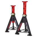 Axle Stands (Pair) 6tonne Capacity per Stand - Red | Pipe Manufacturers Ltd..