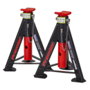 Axle Stands (Pair) 6tonne Capacity per Stand - Red | Pipe Manufacturers Ltd..