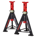Axle Stands (Pair) 6tonne Capacity per Stand - Red | Pipe Manufacturers Ltd..