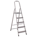 Aluminium Step Ladder 5-Tread EN 131 | Pipe Manufacturers Ltd..