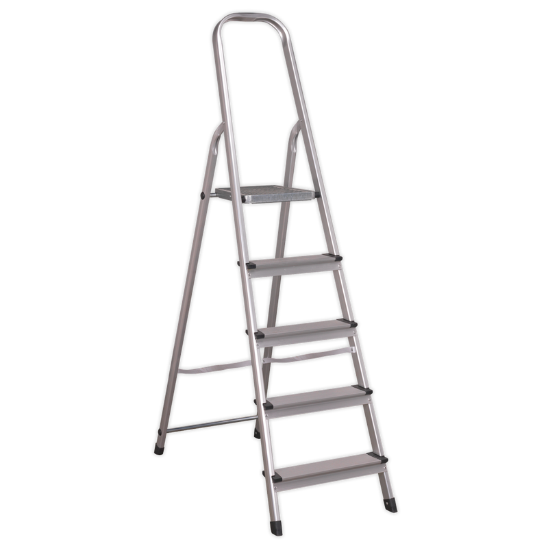 Aluminium Step Ladder 5-Tread EN 131 | Pipe Manufacturers Ltd..
