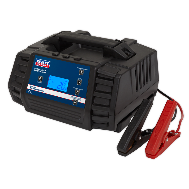 Compact Auto Smart Charger 12A 9-Cycle 12/24V - Lithium | Pipe Manufacturers Ltd..