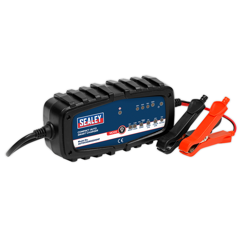 Compact Auto Smart Charger 2A 9-Cycle 6/12V - Lithium | Pipe Manufacturers Ltd..