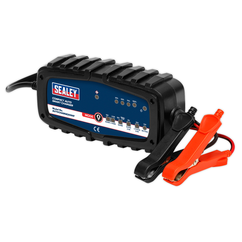Compact Auto Smart Charger 2A 9-Cycle 6/12V - Lithium | Pipe Manufacturers Ltd..