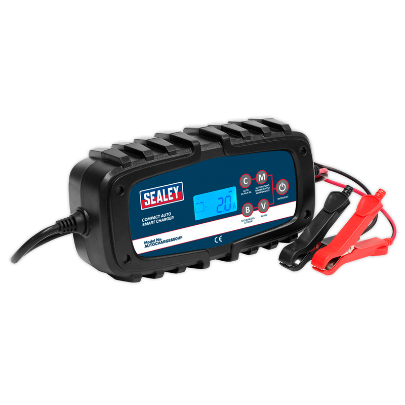 Compact Auto Smart Charger 6.5A 9-Cycle 6/12V - Lithium | Pipe Manufacturers Ltd..