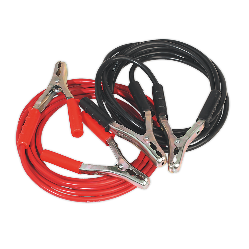 Booster Cables 25mm_ x 5m Copper 600A | Pipe Manufacturers Ltd..