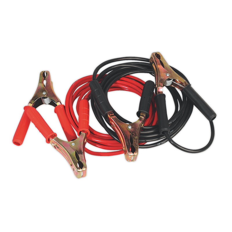 Booster Cables Heavy-Duty Clamps 25mm_ x 5m Copper 600A | Pipe Manufacturers Ltd..