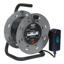 Cable Reel 25m 4 x 230V 1.25mm_ Thermal Trip with RCD Plug | Pipe Manufacturers Ltd..