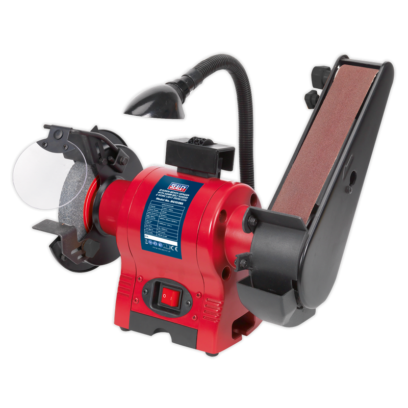 Bench Grinder ¯150mm with 50mm Belt Sander & Work Light 250W/230V | Pipe Manufacturers Ltd..